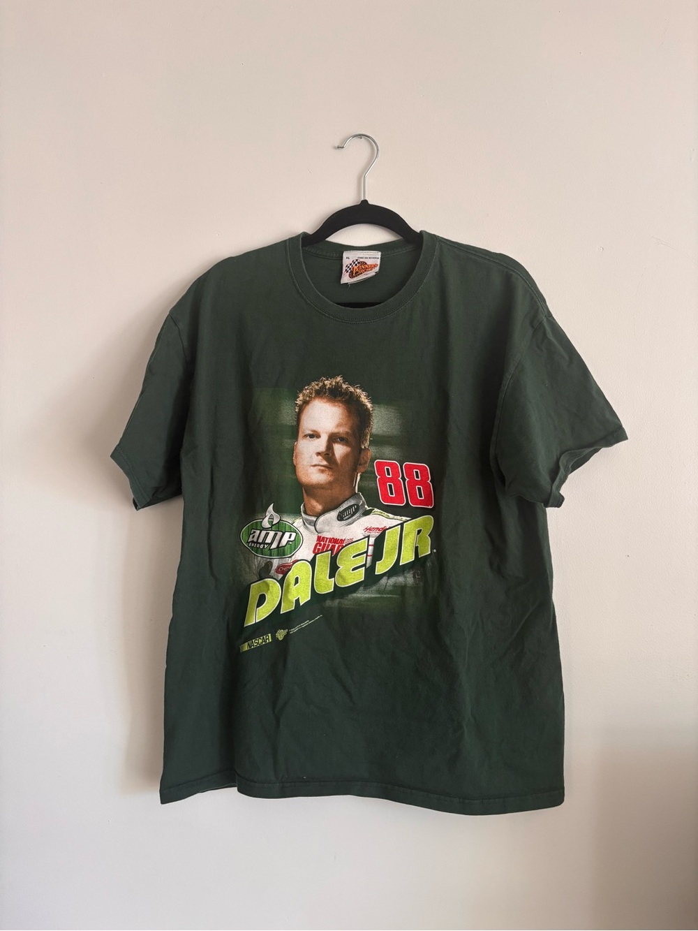 vintage 90s green Dale Earnhardt Jr shirt - mens XL